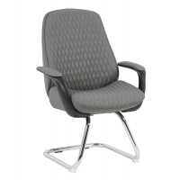 ΚΑΡΕΚΛΑ ΕΠΙΣΚΕΠΤΗ VELUM-s HM1235.10 ΓΚΡΙ PU--ΒΑΣΗ ΧΡΩΜΙΟΥ 71x60x100Υεκ.