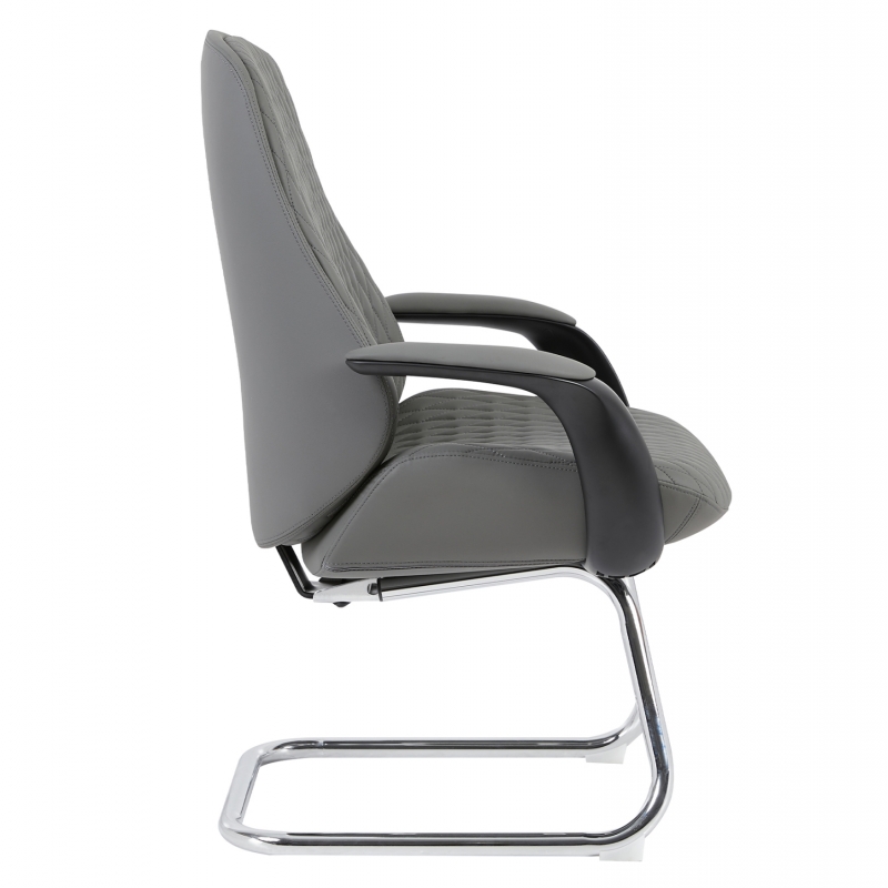 ΚΑΡΕΚΛΑ ΕΠΙΣΚΕΠΤΗ VELUM-s HM1235.10 ΓΚΡΙ PU--ΒΑΣΗ ΧΡΩΜΙΟΥ 71x60x100Υεκ.