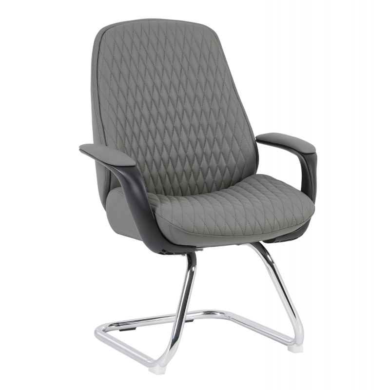 ΚΑΡΕΚΛΑ ΕΠΙΣΚΕΠΤΗ VELUM-s HM1235.10 ΓΚΡΙ PU--ΒΑΣΗ ΧΡΩΜΙΟΥ 71x60x100Υεκ.