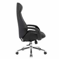 ΚΑΡΕΚΛΑ ΓΡΑΦΕΙΟΥ PREMIUM VELUM HM1233.01 ΜΑΥΡΟ PU--ΒΑΣΗ ΧΡΩΜΙΟΥ 71x69x116-122Υεκ.