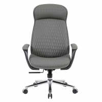 ΚΑΡΕΚΛΑ ΓΡΑΦΕΙΟΥ VELUM HM1233.10 ΓΚΡΙ PU--ΒΑΣΗ ΧΡΩΜΙΟΥ 71x69x116-122Υεκ.