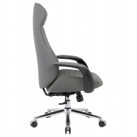 ΚΑΡΕΚΛΑ ΓΡΑΦΕΙΟΥ VELUM HM1233.10 ΓΚΡΙ PU--ΒΑΣΗ ΧΡΩΜΙΟΥ 71x69x116-122Υεκ.