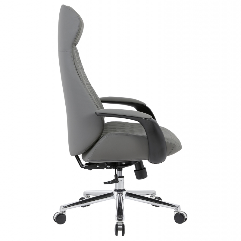 ΚΑΡΕΚΛΑ ΓΡΑΦΕΙΟΥ VELUM HM1233.10 ΓΚΡΙ PU--ΒΑΣΗ ΧΡΩΜΙΟΥ 71x69x116-122Υεκ.