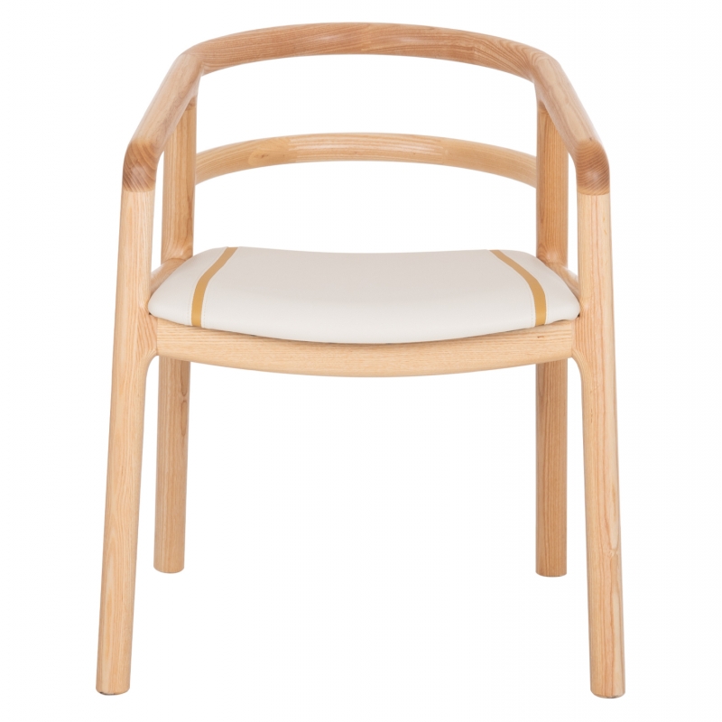 ΠΟΛΥΘΡΟΝΑ ΤΡΑΠΕΖΑΡΙΑΣ EFFY HM18393.01 ΦΡΑΞΙΝΟΣ ΣΕ OAK-ΚΑΘΙΣΜΑ ΕΚΡΟΥ PU 60x58x71Υεκ