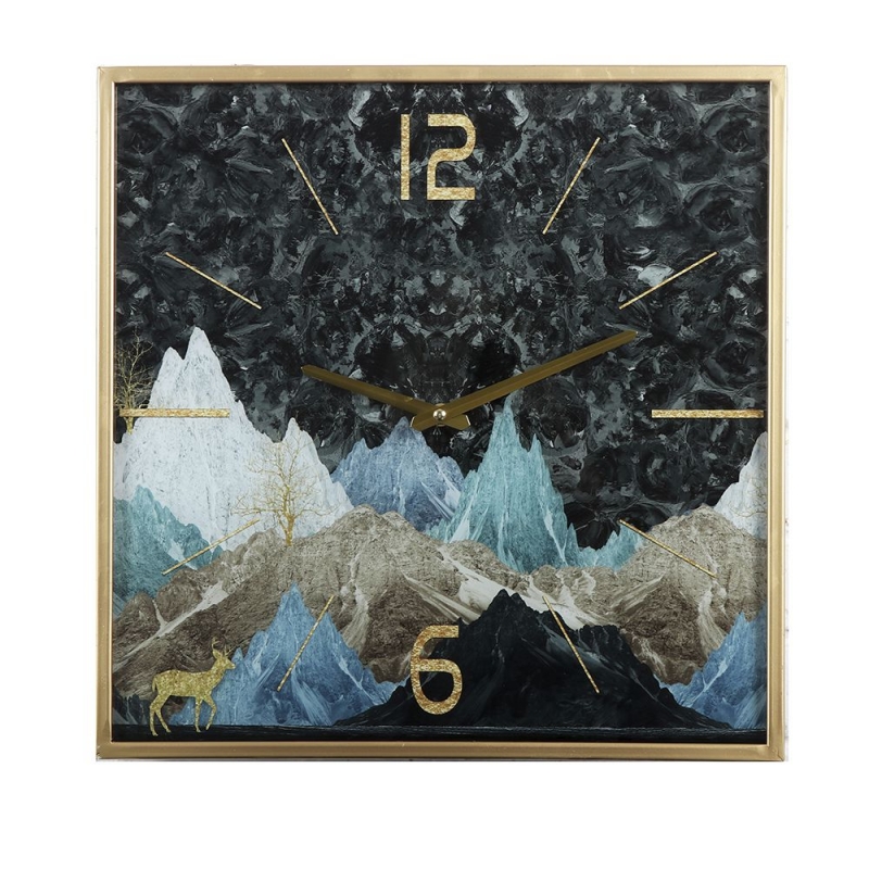 ΤΕΤΡΑΓΩΝΟ ΜΕΤΑΛΛΙΚΟ ΡΟΛΟΙ ΤΟΙΧΟΥ MOUNTAIN 40x40x4EK ΤΕΤΡΑΓΩΝΟ ΜΕΤΑΛΛΙΚΟ ΡΟΛΟΙ ΤΟΙΧΟΥ MOUNTAIN 40x40x4EK