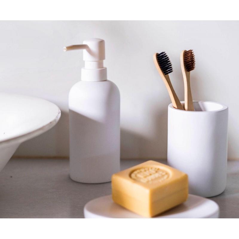 Andrea House - Αντλία Για Σαπούνι Matte White Resin Ø6,5X18,5cm Andrea House - Αντλία Για Σαπούνι Matte White Resin Ø6,5X18,5cm