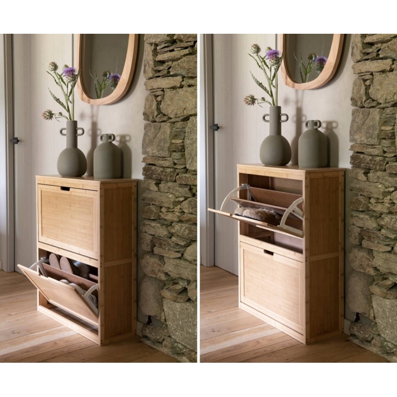 Andrea House - Παπουτσοθήκη Με 2 Ντουλάπια Bamboo Andrea House - Παπουτσοθήκη Με 2 Ντουλάπια Bamboo