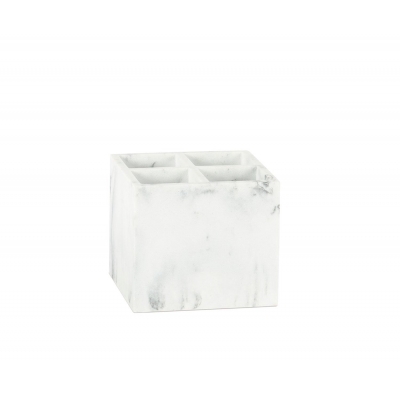 Andrea House - Τετράγωνη Βάση Οργάνωσης 4 Θέσεων White Marble Effect