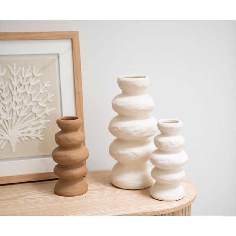 Andrea House - Διακοσμητικό Κεραμικό Βάζο Siros Ø10x20cm Andrea House - Διακοσμητικό Κεραμικό Βάζο Siros Ø10x20cm