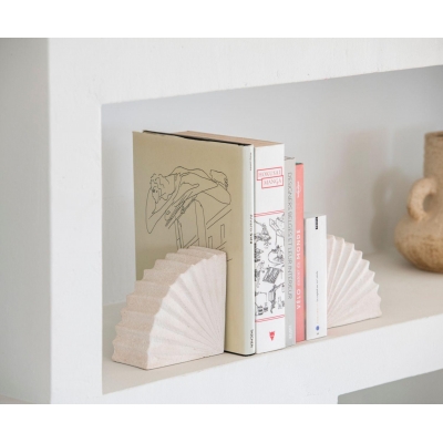 Andrea House - White Cement Bookends Andrea House - White Cement Bookends