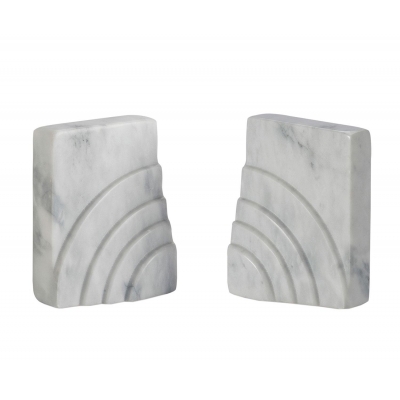 Andrea House - White Marble Bookends Andrea House - White Marble Bookends