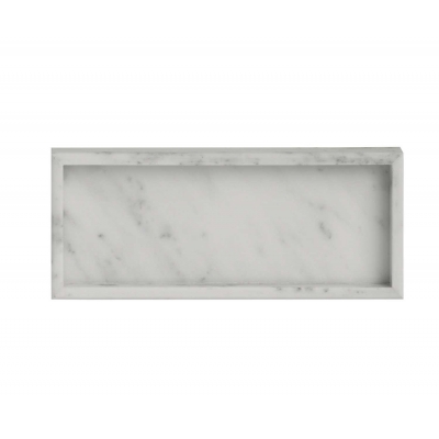 Andrea House - Μαρμάρινος Παραλληλόγραμμος Δίσκος White 30x13cm