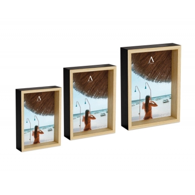 Andrea House - Ξύλινη Κορνίζα 13x18cm Black/Natural Wood