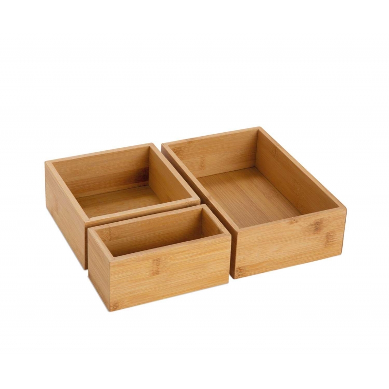Andrea House - Σετ 3 Κουτιά Ανοιχτής Αποθήκευσης Bamboo Andrea House - Σετ 3 Κουτιά Ανοιχτής Αποθήκευσης Bamboo