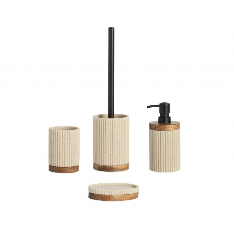 Andrea House - Ποτηράκι Για Οδοντόβουρτσες Wood/Beige Andrea House - Ποτηράκι Για Οδοντόβουρτσες Wood/Beige