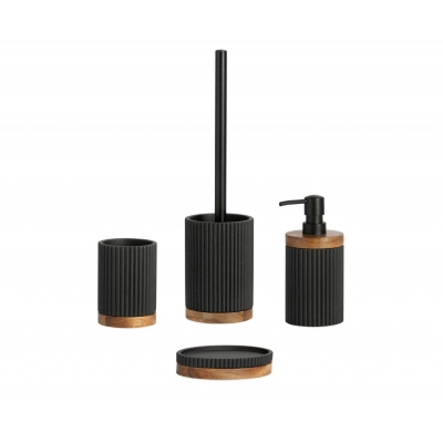 Andrea House - Βάση Για Σαπούνι Wood/Black