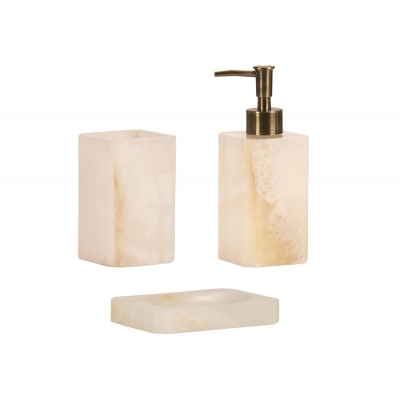 Andrea House - Μαρμάρινη Αντλία Για Σαπούνι White/Beige Marble