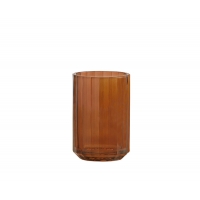 Andrea House - Ποτηράκι Για Οδοντόβουρτσες Brown Glass Stripes Andrea House - Ποτηράκι Για Οδοντόβουρτσες Brown Glass Stripes