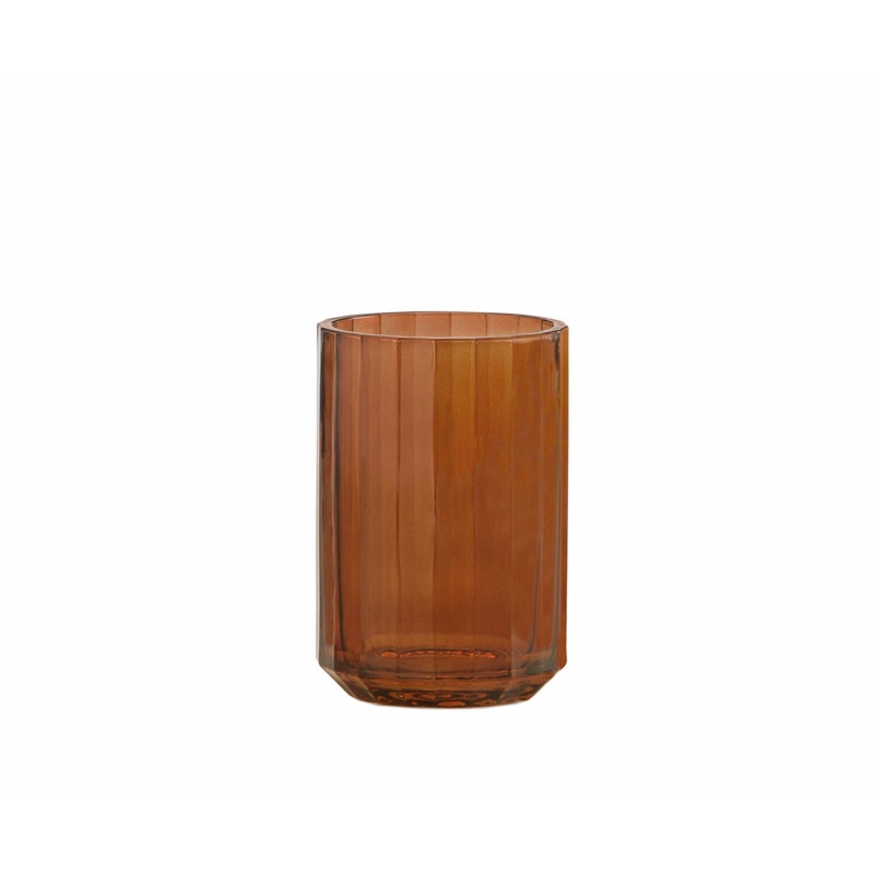 Andrea House - Ποτηράκι Για Οδοντόβουρτσες Brown Glass Stripes Andrea House - Ποτηράκι Για Οδοντόβουρτσες Brown Glass Stripes