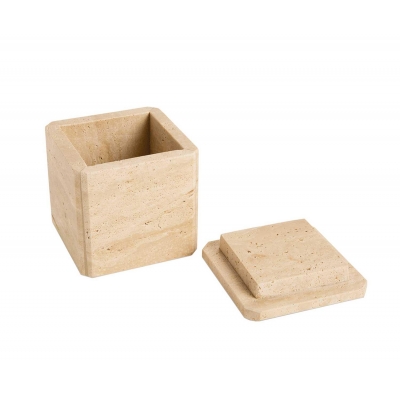 Andrea House - Μαρμάρινο Κουτί Μπάνιου Με Καπάκι Travertine Marble