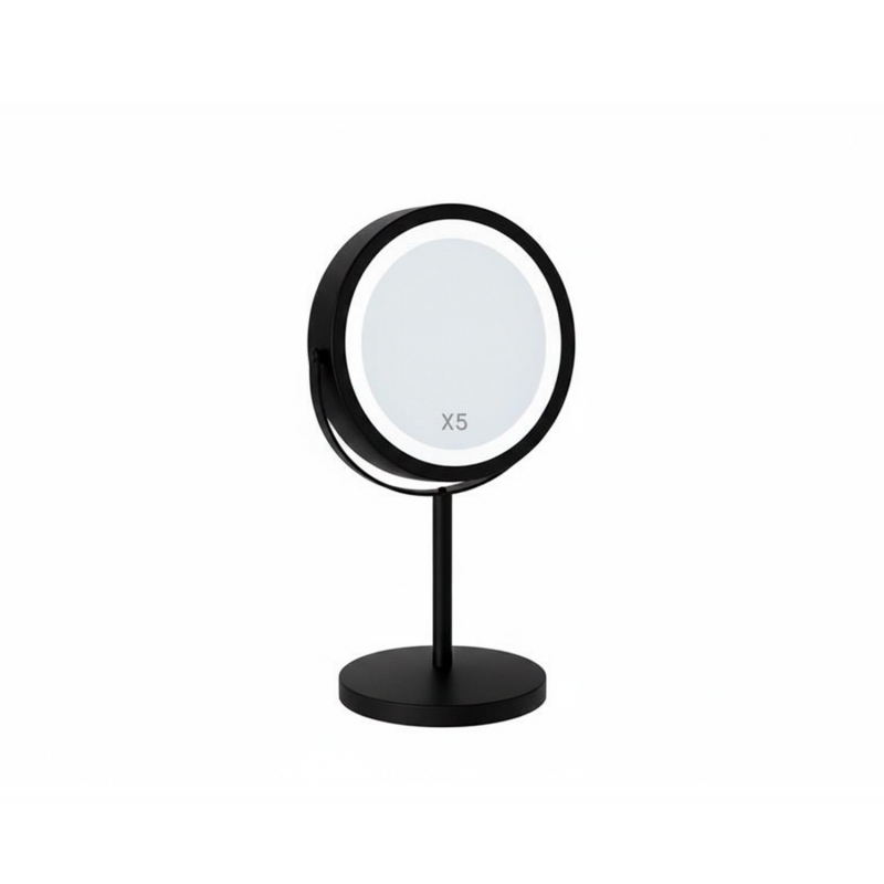 Andrea House - Επιτραπέζιος Καθρέφτης Μπάνιου LED Black Matte 5x Andrea House - Επιτραπέζιος Καθρέφτης Μπάνιου LED Black Matte 5x