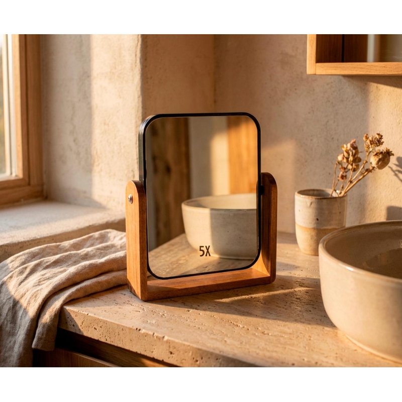 Andrea House - Επιτραπέζιος Καθρέφτης White Acacia 5x Andrea House - Επιτραπέζιος Καθρέφτης White Acacia 5x