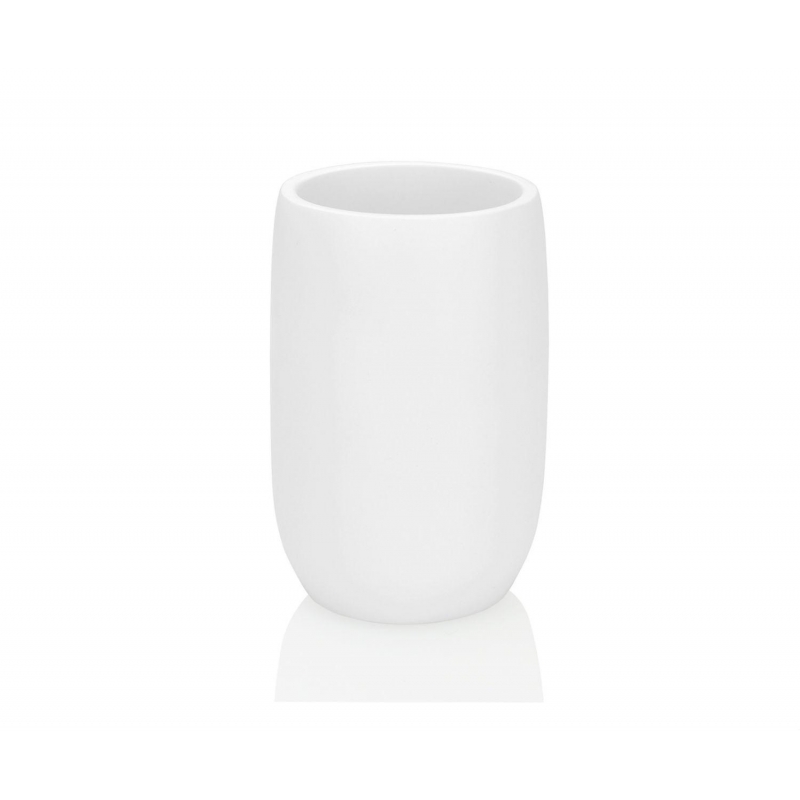 Andrea House - Ποτηράκι Για Οδοντόβουρτσες Cermanic White Round
