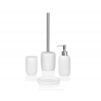 Andrea House - Ποτηράκι Για Οδοντόβουρτσες Cermanic White Round