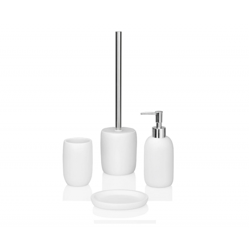 Andrea House - Ποτηράκι Για Οδοντόβουρτσες Cermanic White Round