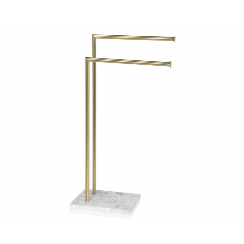 Andrea House - Επιδαπέδια Κρεμάστρα Για Πετσέτες 2 Θέσεων Gold Marble Effect