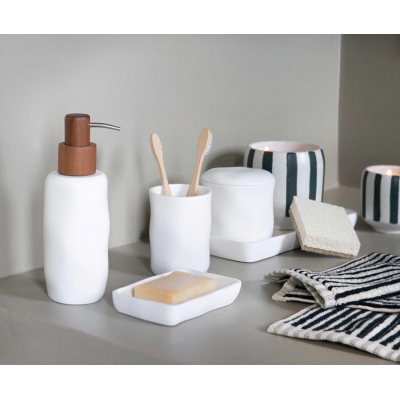 Andrea House - Κουτί Μπάνιου Πολλαπλών Χρήσεων Irregular White Resin