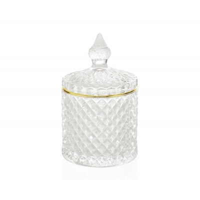 Andrea House - Γυάλινο Βάζο Μπάνιου Vintage Diamond