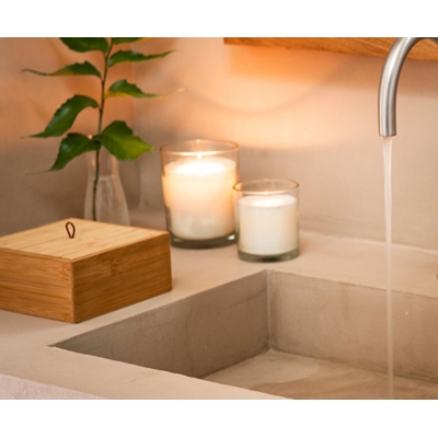 Andrea House - Κουτί Bamboo Με Καπάκι 15x15cm