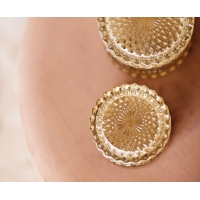 Andrea House - Γυάλινο Κουτί Μπάνιου Yellow Glass Ø9cm Andrea House - Γυάλινο Κουτί Μπάνιου Yellow Glass Ø9cm