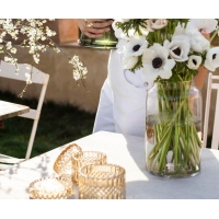 Andrea House - Γυάλινο Κουτί Μπάνιου Yellow Glass Ø9cm Andrea House - Γυάλινο Κουτί Μπάνιου Yellow Glass Ø9cm