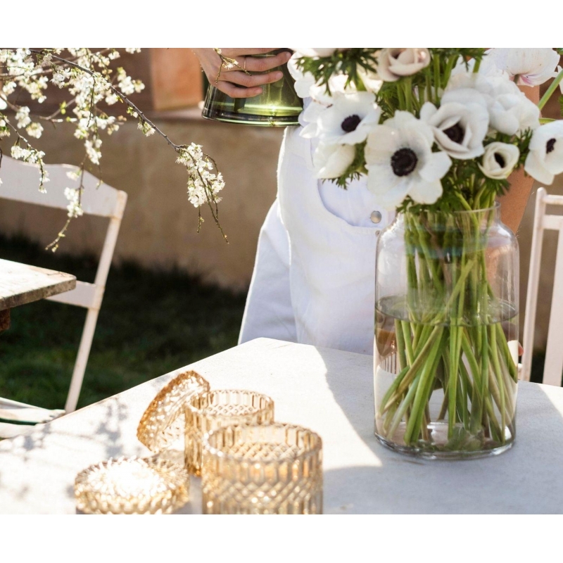 Andrea House - Γυάλινο Κουτί Μπάνιου Yellow Glass Ø9cm Andrea House - Γυάλινο Κουτί Μπάνιου Yellow Glass Ø9cm