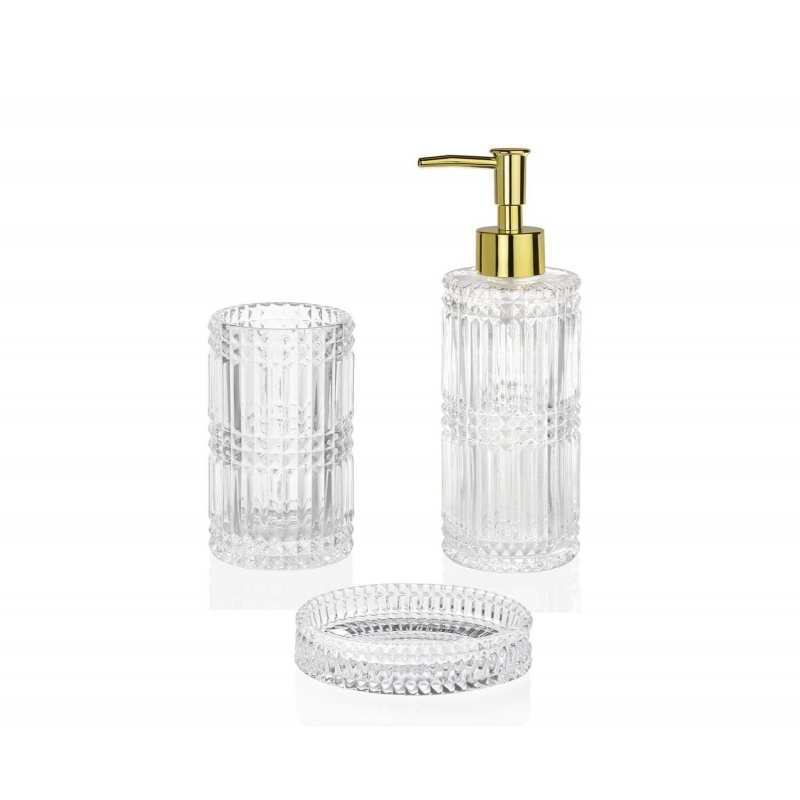 Andrea House - Αντλία Για Σαπούνι Diamond Glass / Golden Andrea House - Αντλία Για Σαπούνι Diamond Glass / Golden
