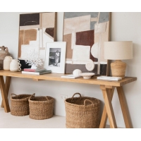 Andrea House - Επιτραπέζιο Φωτιστικό Palma Linen Rattan