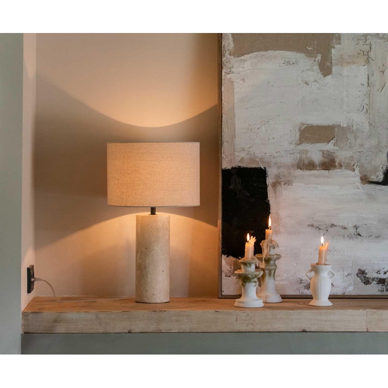 Andrea House - Επιτραπέζιο Φωτιστικό Glow Travertine Linen