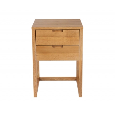 Andrea House - Κομοδίνο Με 2 Συρτάρια Modern Oak Wood
