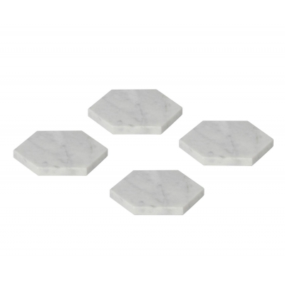 Andrea House - Σετ 4 Μαρμάρινα Σουβέρ Hexagon Ø10cm Andrea House - Σετ 4 Μαρμάρινα Σουβέρ Hexagon Ø10cm