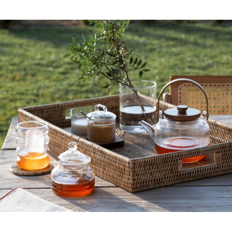 Andrea House - Γυάλινη Τσαγιέρα Με Φίλτρο Acacia 1L