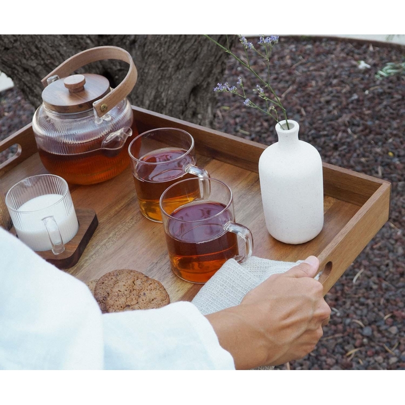 Andrea House - Γυάλινη Τσαγιέρα Με Φίλτρο Acacia 1L