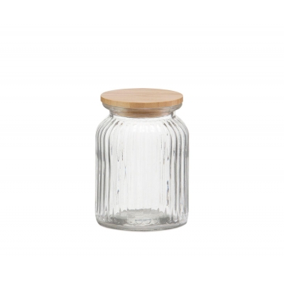 Andrea House - Γυάλινο Δοχείο Με Καπάκι Bamboo 1000ml