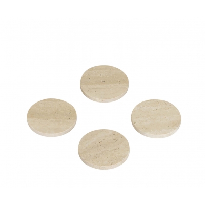 Andrea House - Σετ 4 Στρογγυλά Σουβέρ Travertine Andrea House - Σετ 4 Στρογγυλά Σουβέρ Travertine