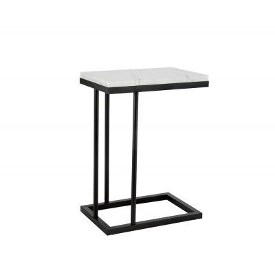 Andrea House - Βοηθητικό Τραπεζάκι Black White Marble
