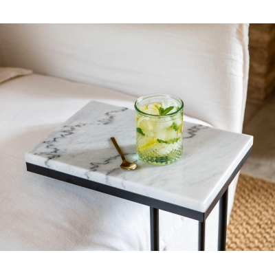 Andrea House - Βοηθητικό Τραπεζάκι Black White Marble Andrea House - Βοηθητικό Τραπεζάκι Black White Marble
