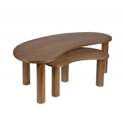 Andrea House - Σετ 2 Τραπεζάκια Σαλονιού Ash Wood