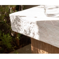 Andrea House - Τραπέζι Σαλανιού Wood Effect 50x50cm Andrea House - Τραπέζι Σαλανιού Wood Effect 50x50cm