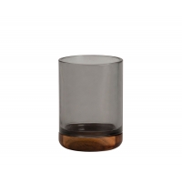 Andrea House - Ποτηράκι Για Οδοντόβουρτσες Grey Glass Acacia Andrea House - Ποτηράκι Για Οδοντόβουρτσες Grey Glass Acacia